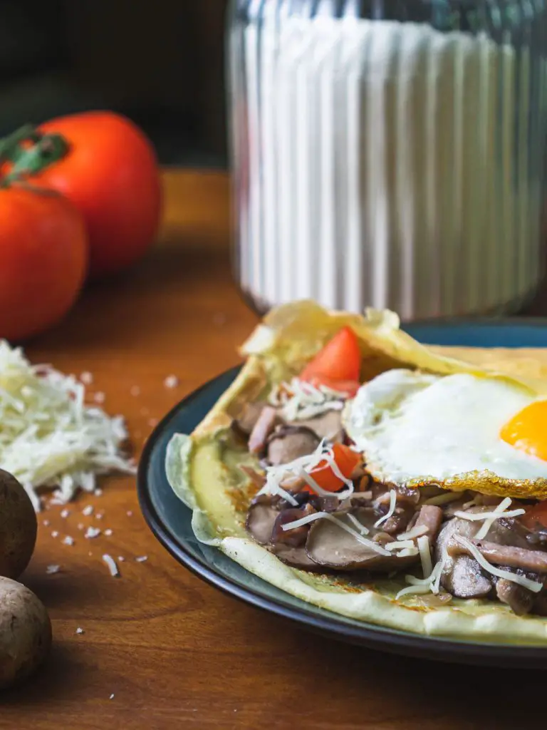Crêpes au curry salées légères