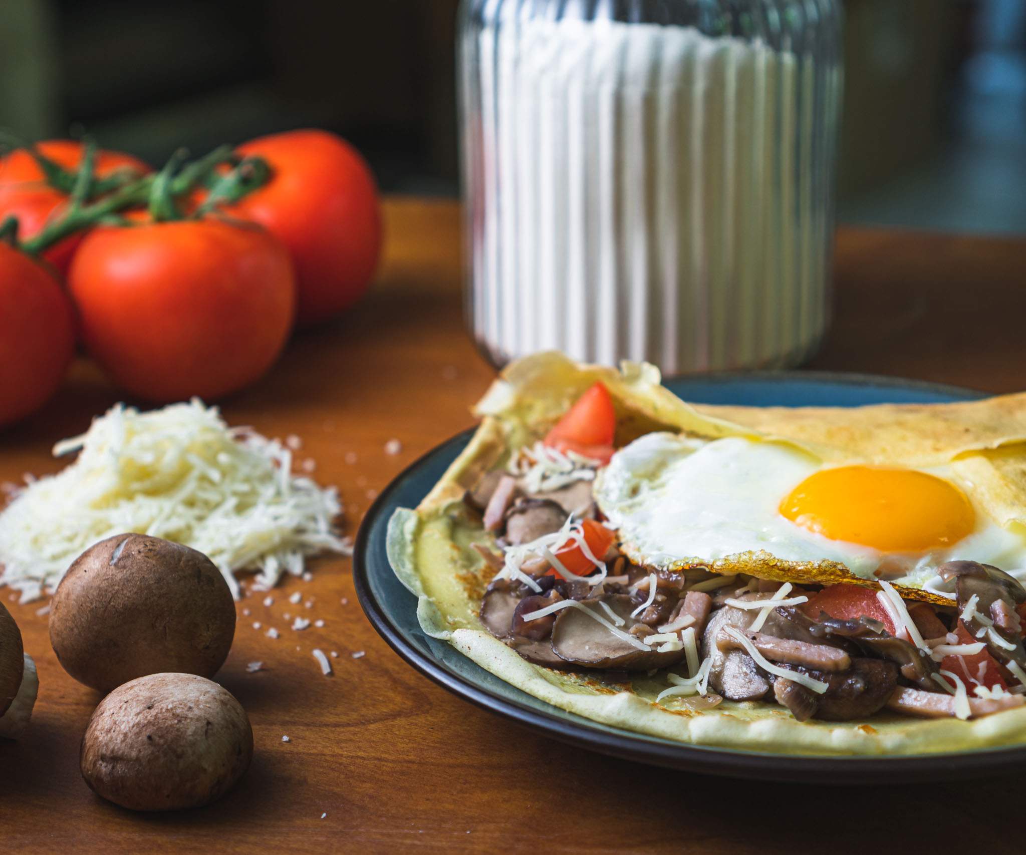 Crêpes au curry salées légères