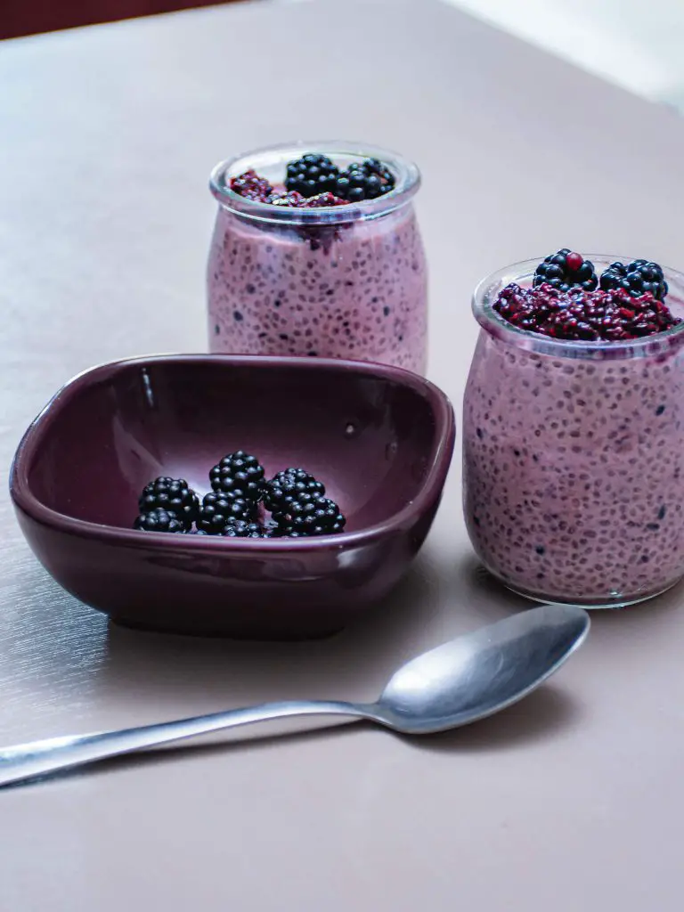 Pudding de chia aux mûres sauvages