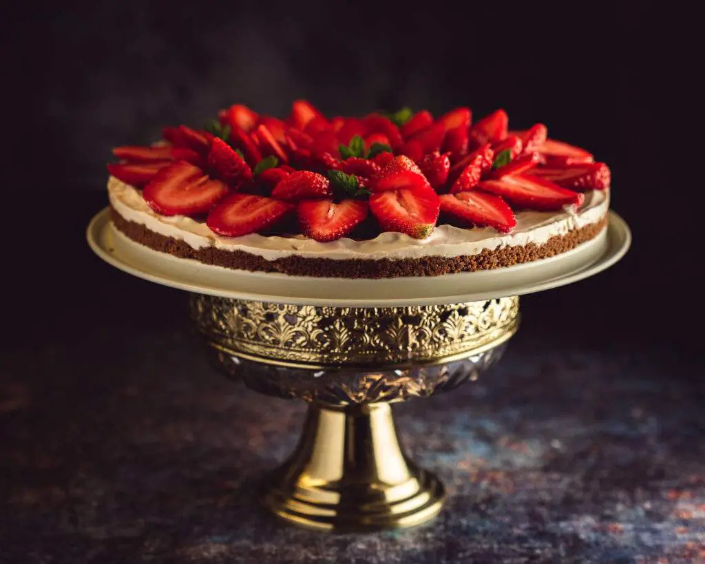 tarte aux fraise au spéculoos sans cuisson