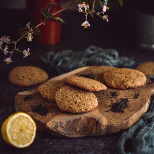 Cookies au citron, pavot et poudre d&rsquo;amande