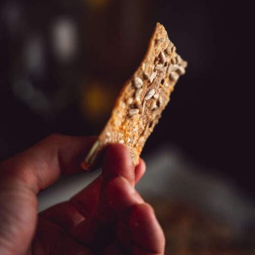 Crackers maison au levain et aux graines