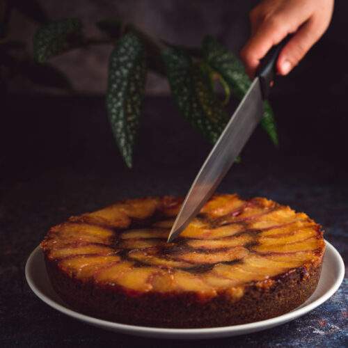 Gâteau renversé aux nectarines